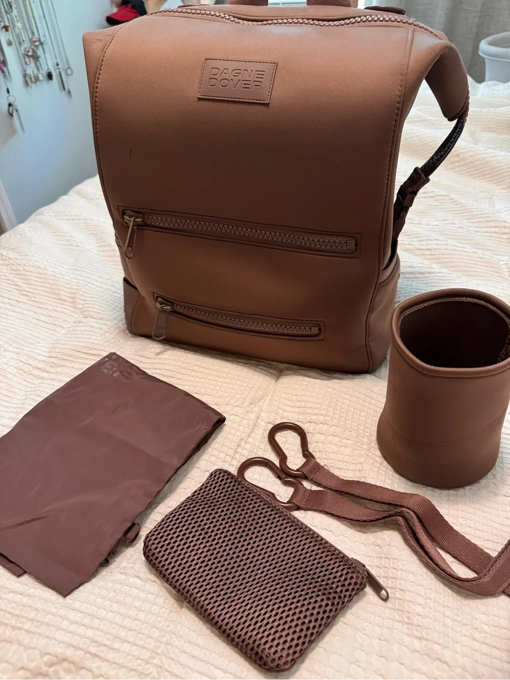 Dagne Dover Large Indi Diaper bag in Dune